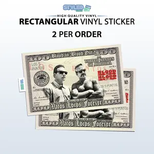 blood in blood out miklo and magic rectangle vinyl sticker