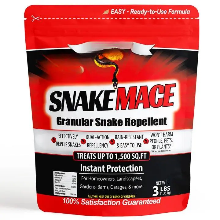 Nature's MACE Granular Snake Repellent - Natural Ingredients, Snake Repellent Environment, Protects Family & Pets