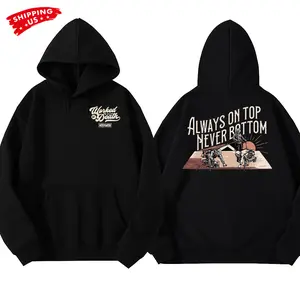 Roofing Worker Hoodie, Always On Top Never Bottom Graphic Hoodie, Workman Roofer Hoodie for Construction Workers & Roofers, Gift for Blue Collar Workers
