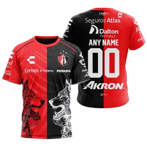 Personalized LIGA MX Atlas F.C Special 2024 Aztec Shirt Red & Black Dual Warrior Mexican Football T-shirt, Mexicano Futbol Jersey, Gifts for Him Dad