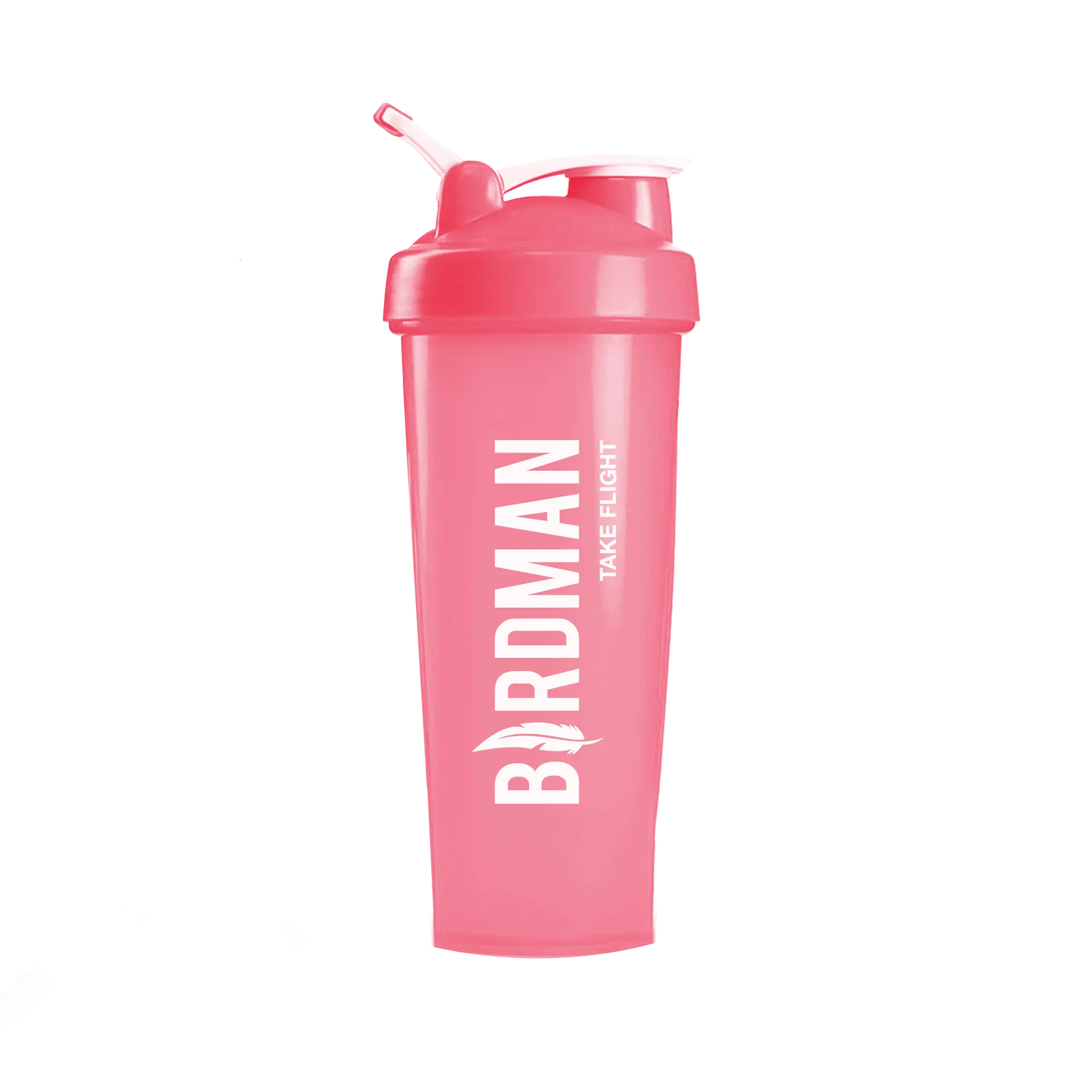 Birdman Pink Shake Bottle - Reusable Sports Water Bottle for Protein Shakes and Hydration, Water Bottles