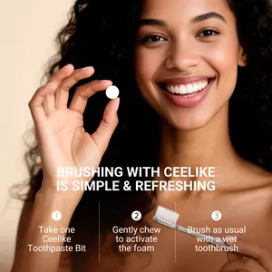 CEELIKE Solid Toothpaste – Fluoride-Free, Eco-Friendly, Portable, Long-Lasting Fresh Breath | Natural Oral Care