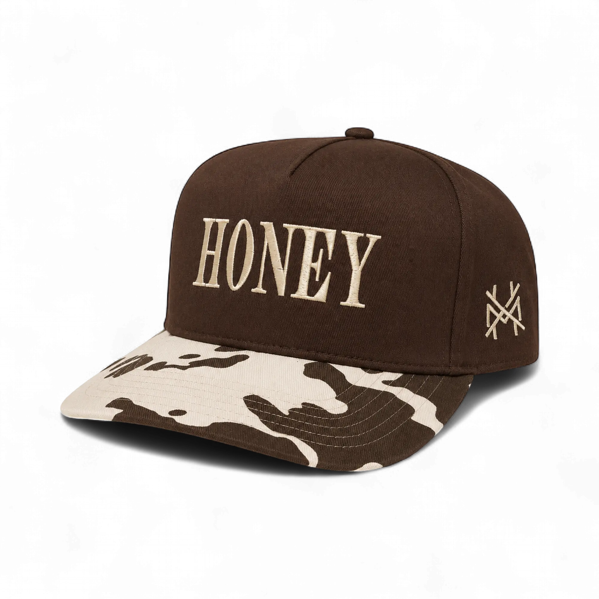 Honey MadHatter's Embroidered Snapback Adjustable (Up To A Size 8 Head) Premium Trucker Hat