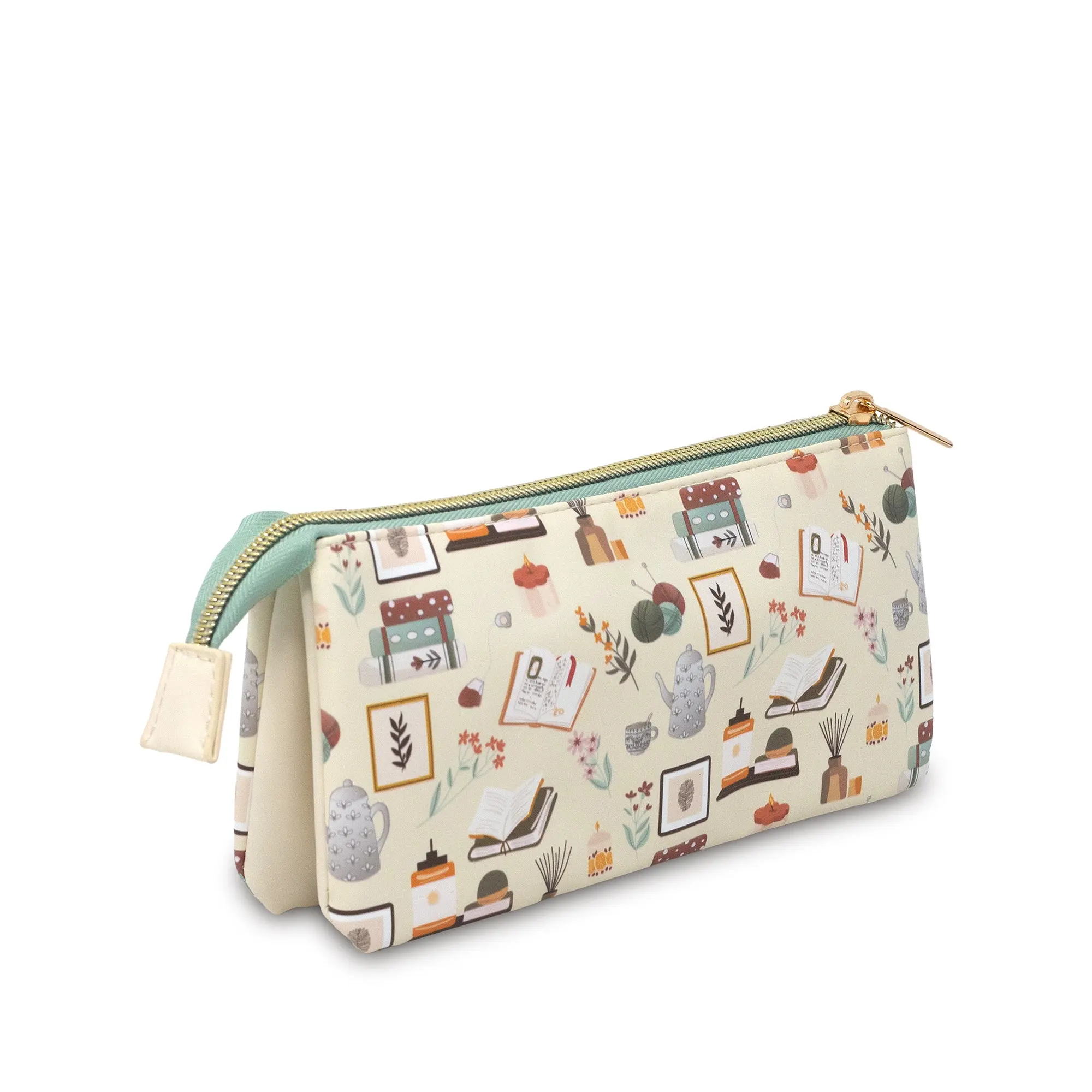 Pencil Pouch, Book Nook Cream