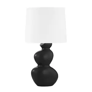 Kingsley Table Lamp with Unique Trio Orb Design and White or Black Ceramic Base