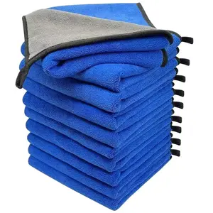 Microfiber Towels for Cars – Thick Plush Cleaning Cloths for Washing, Drying, Interior & Exterior Detailing, Super Absorbent, Lint-Free, Streak-Free, 12" x 24", Pack of 8.
