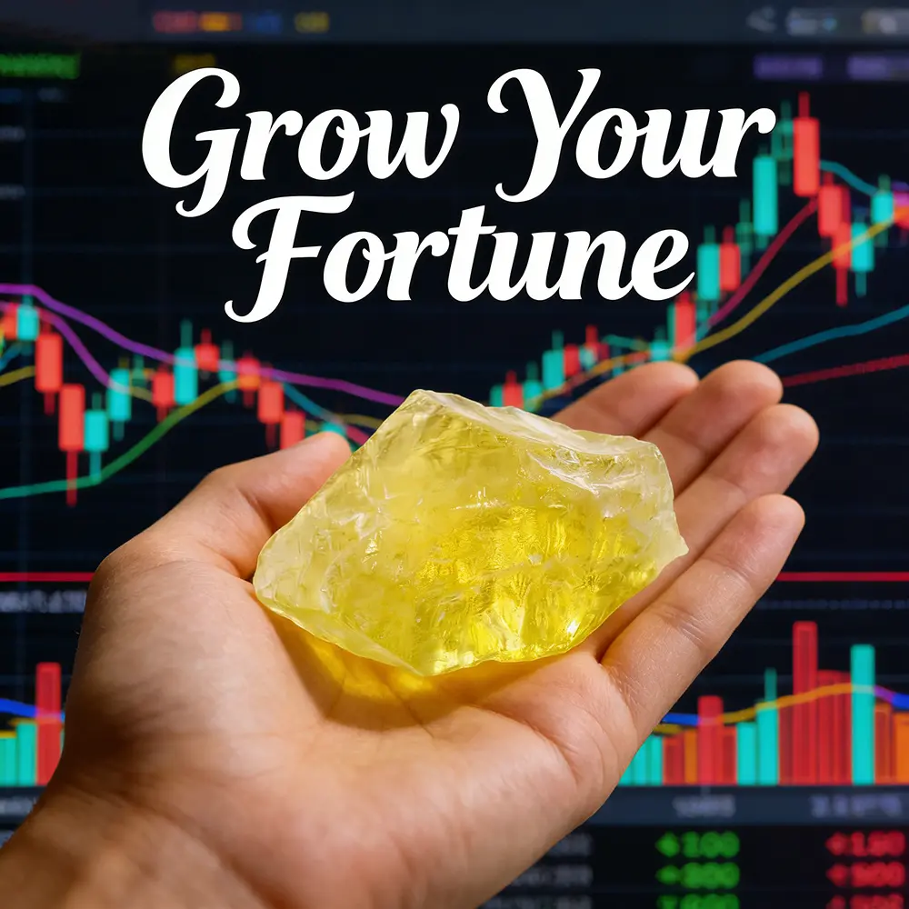 MIRGREE Wealth Manifestation Crystal Set, Raw Citrine Stone & Tree of Life Affirmation Card, Cultivate Abundance & Prosperity, Spiritual Gift for Manifesting Money