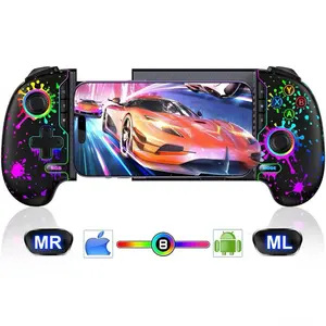 Wotoroto Mobile Gaming Controller for iPhone/Android with Hall Effect Joysticks, RGB Lighting, Turbo, and Macro Functions