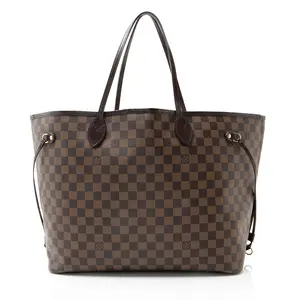 Pre-owned Louis Vuitton Leather Tote Bags Damier Ebene Neverfull GM Tote