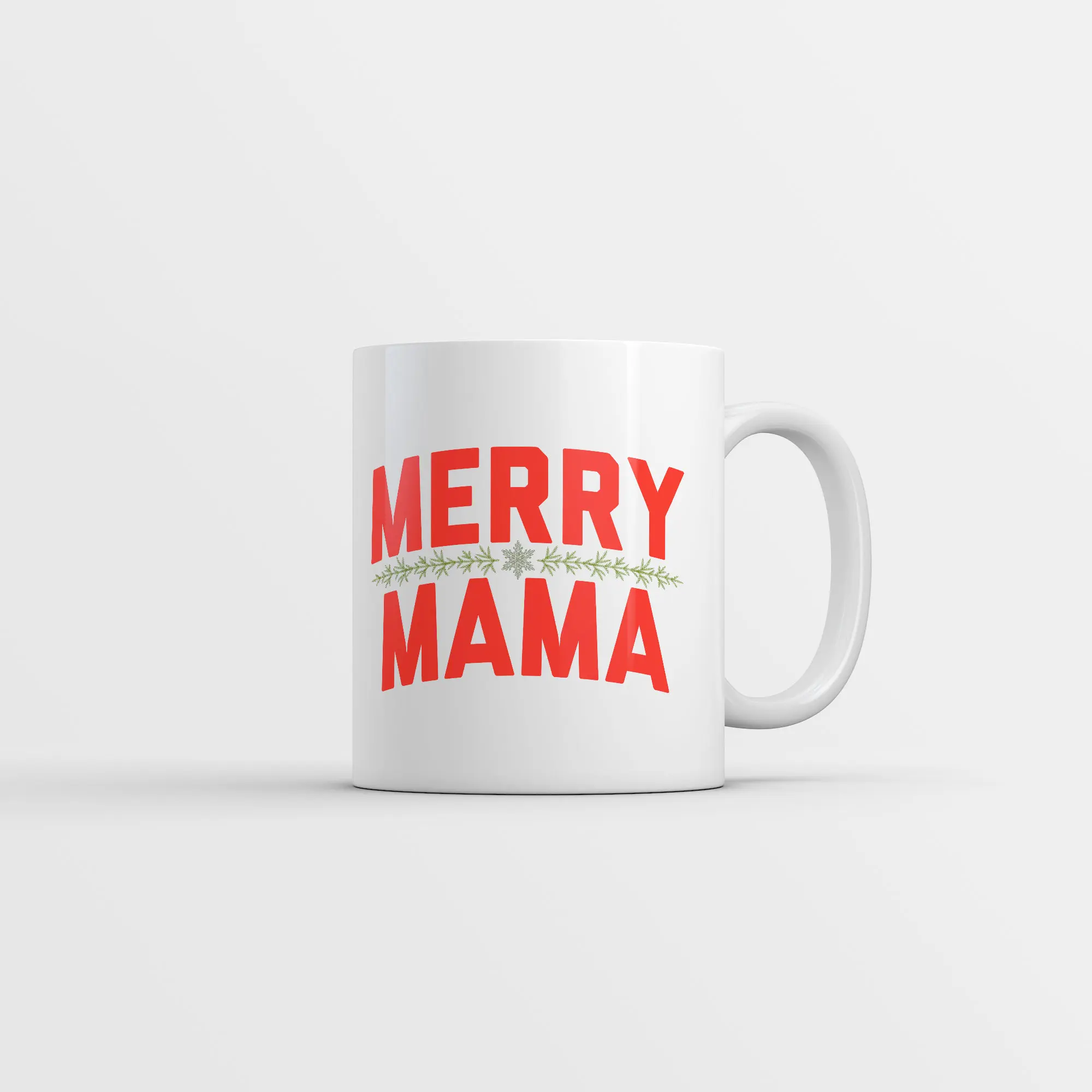 Merry Mama Mug Funny Sarcastic Christmas Graphic Novelty Coffee Cup - 11oz Funny Coffee Mugs Ceramic Printed Drinkware Cup