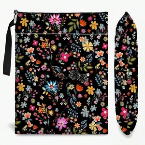 Book Lovers Book Cover with Zipper to Protect Paperback Cover, Book Cover for Book Lovers Gifts, Wildflower Pattern Book Bag Ladies Birthday Graduation Gift