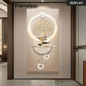 2D/Flat 1pcs framed modern abstract geometric art canvas poster bedroom living room decoration painting framed canvas painting