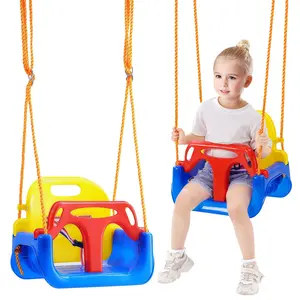 Father's Day Gift VEVOR 3-in-1 Toddler Swing Seat Baby Swing Seat with Adjustable Ropes Snap Hooks