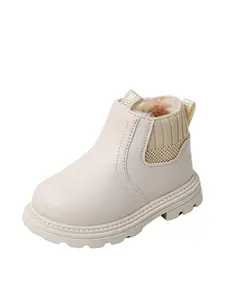 Fashionable Zipper Design Boots for Girls, Casual Comfortable Boots for Daily Wear, Trendy All-match Boots for Kids, Cute Winter Boot