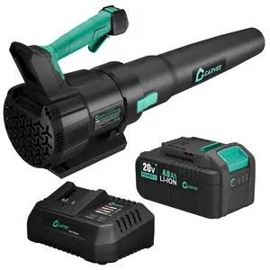 20V Wireless Leaf Blower with Brushless Motor – 650CFM 200MPH High-Power Airflow – Lightweight, 4.0Ah Battery & Charger Included – Perfect for Lawn, Patio, Yard, Garage, Driveway