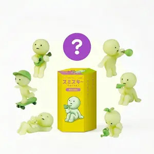 Smiski Blind Box Figure Gift, Sunday Exercising Hipper Living Moving Yoga Bathroom Series Glow In The Dark Collectible Toy