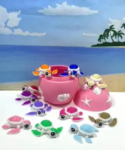 Westcoast 12pcs 3D Printed Mini Sea Turtles with Egg - Colorful Fidget Toy for Stress Relief and Children Development