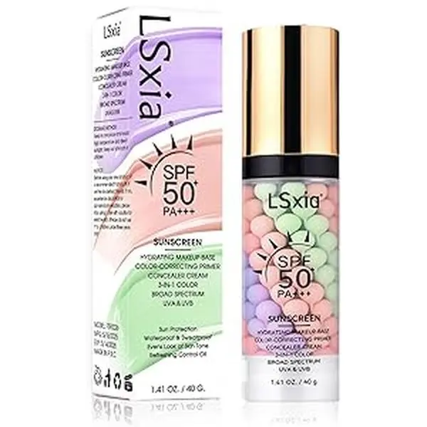3-in-1 Face Primer and Moisturizer with SPF 50 Sunscreen, Oil Control Formula for a Flawless, Color-Correcting Cosmetic Base, 40g, Uv, Hydrate, 1Pc, 24H Oil Control