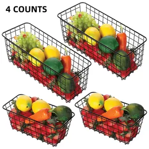 4PCS/SET, multi-purpose, perforation-free, bathroom iron hanging basket, bathroom shelf, kitchen wall hanging basket, dormitory bed storage basket, toy storage basket, tool storage basket.