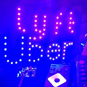 Car Interior Stickers Light Signs for Car, Glow Green Led Sign for Car Windshield, Decal Stickers with Suction Cups Flashing Hook Cab Indicator Illuminated Sign Decor, Switch Control by USB, Fit All Cars