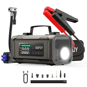 AGIFOY Jump Starter with Air Compressor,2500A Car Battery Jump Starter Pack,Battery Jumper Starter Portable Booster(for 8L or 5L Diesel Engine)with 150PSI Tire Inflator