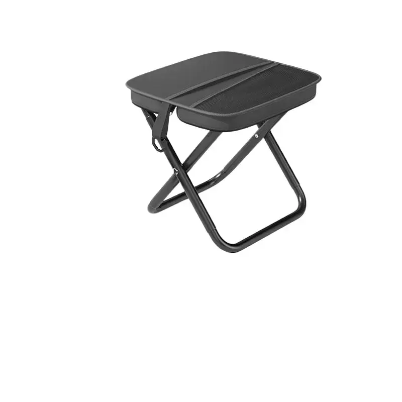 2025 Upgraded Collapsible Folding Stool - 330lbs Load Capacity, Portable Outdoor Equipment, Compact Storage, Heavy-Duty Portable Stools, Foldable Backpack Camping Footrest, Suitable for Camping (Black), Upgraded Collapsible Stool