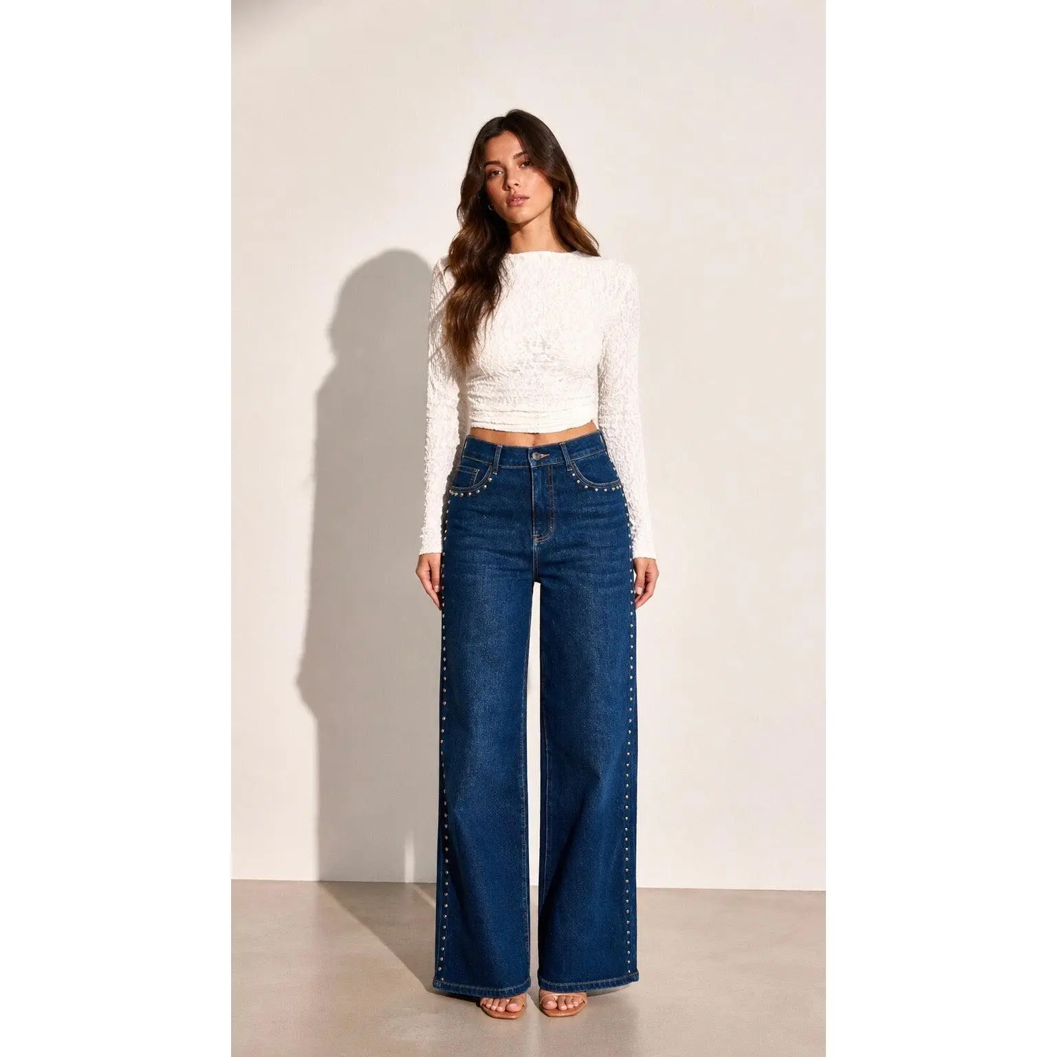 Silver stone Jean