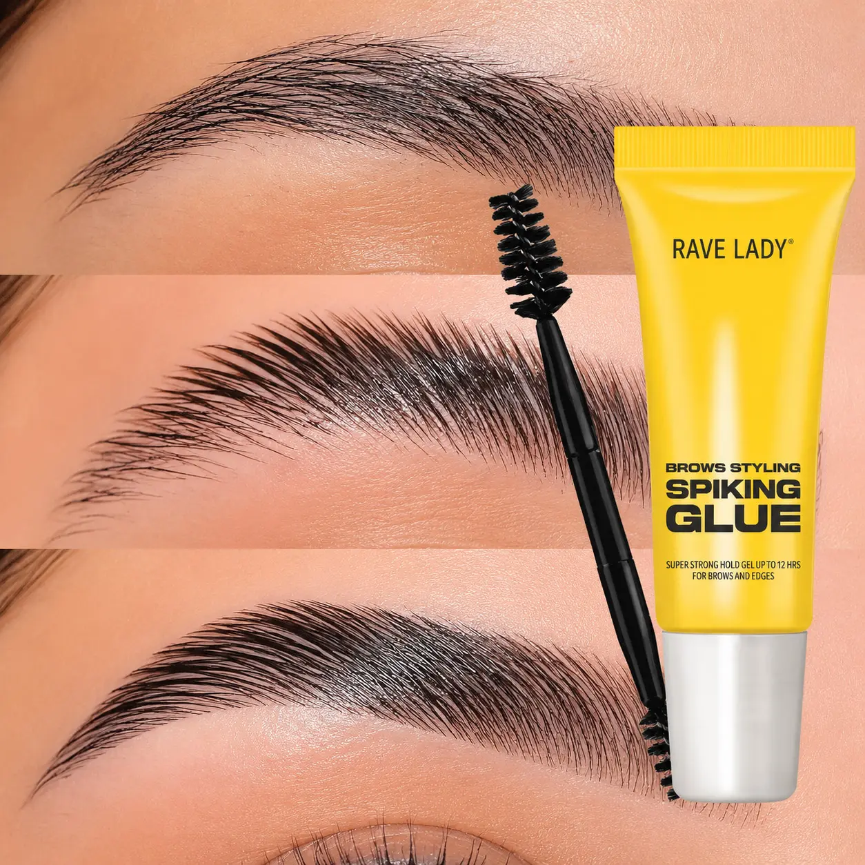 Professional Clear Brow Styling Spiking Glue,Creates a Natural Brow Shape with Strong Hold,Water- & Sweat-Resistant, Long-Lasting, Suitable for All Skin Types, Eyebrow Products