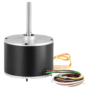 VEVOR Condenser Fan Motor 5KCP39BGS069S, 5KCP39BGY915S, 1/10 HP 208-230V, 1100RPM, OEM Standard Upgraded Replacement Condenser Motor Reversible Rotating, Explosion-proof CBB65 5μF/370V CapacitorSummervibes