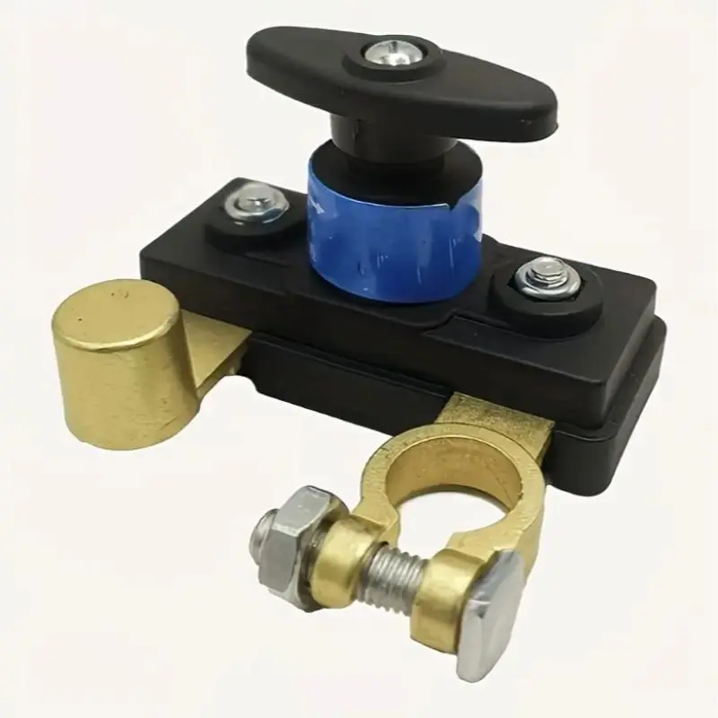 Battery Master Disconnect Switch, Metal Switch, 1pc Brass Negative Power-off Switch, 12-24V Advanced Power Cut/Off Kill Switch for Efficient Battery Management