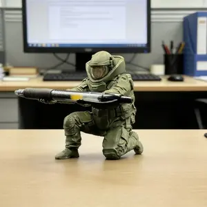 1pc 3D Printed Military Engineer Pen Holder, holds pens, pencils and stationery. Creative desktop decor for military fans, practical office storage gift, Office Organizer.
