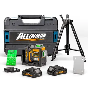 20V Laser Level with Tripod, 3x360° Self-Leveling Laser level, 3D Lazer Leveler Tool for Construction, Picture Hanging with Strong Magnetic Bracket & Hard Carry Case