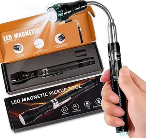 Magnetic Flashlight Pickup Tool  Telescoping Magnet Flashlight  Cool Magnet Telescoping Gadgets with LED Dad Gifts Gifts for Women Men Husband Him Boy