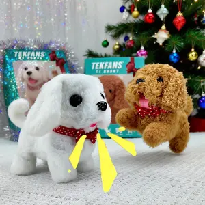 Realistic Plush Puppy - Interactive  Plush Toy Dog with Walking, Barking & Tail Wagging Moves, Lifelike Companion for Kids & Adults Like a Real Dogs (Portable Gift) Cute