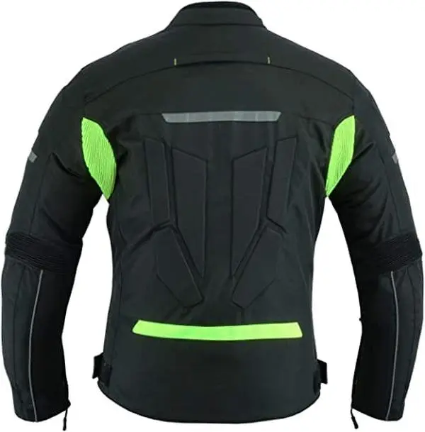 INTAN Safety with Style Motorcycle jacket for men Motorbike Armoured Cordura textile Waterproof Jacket CE approved Protectors CJ-84 (4XL)