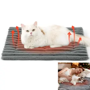 Self Warming Pet Bed, Small Self Heating pet Crate Pad, No Electricity, Thermal Extra Warm Mat Indoor & Outdoor, Non-Slip & Washable Noiseless Animal, TikTokShopBlackFriday Choice, Foot Warmer, Warming Pad, Desk Foot Warmer