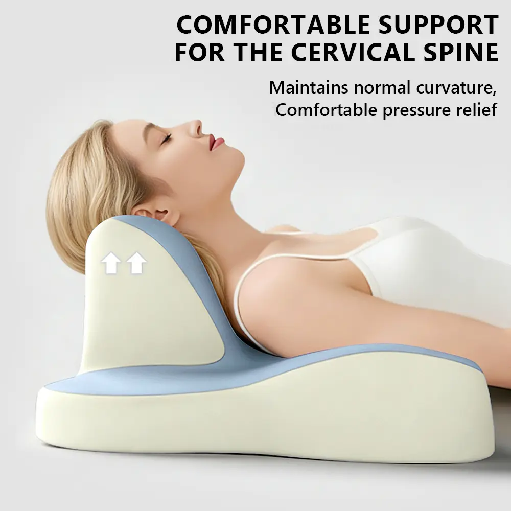 AmoridAge Home Personalized Breathable Ergonomic Memory Foam Soft Wedge Pillow - Bedding Accessory for Relaxation, Sleeping Positions Support, Neck Care
