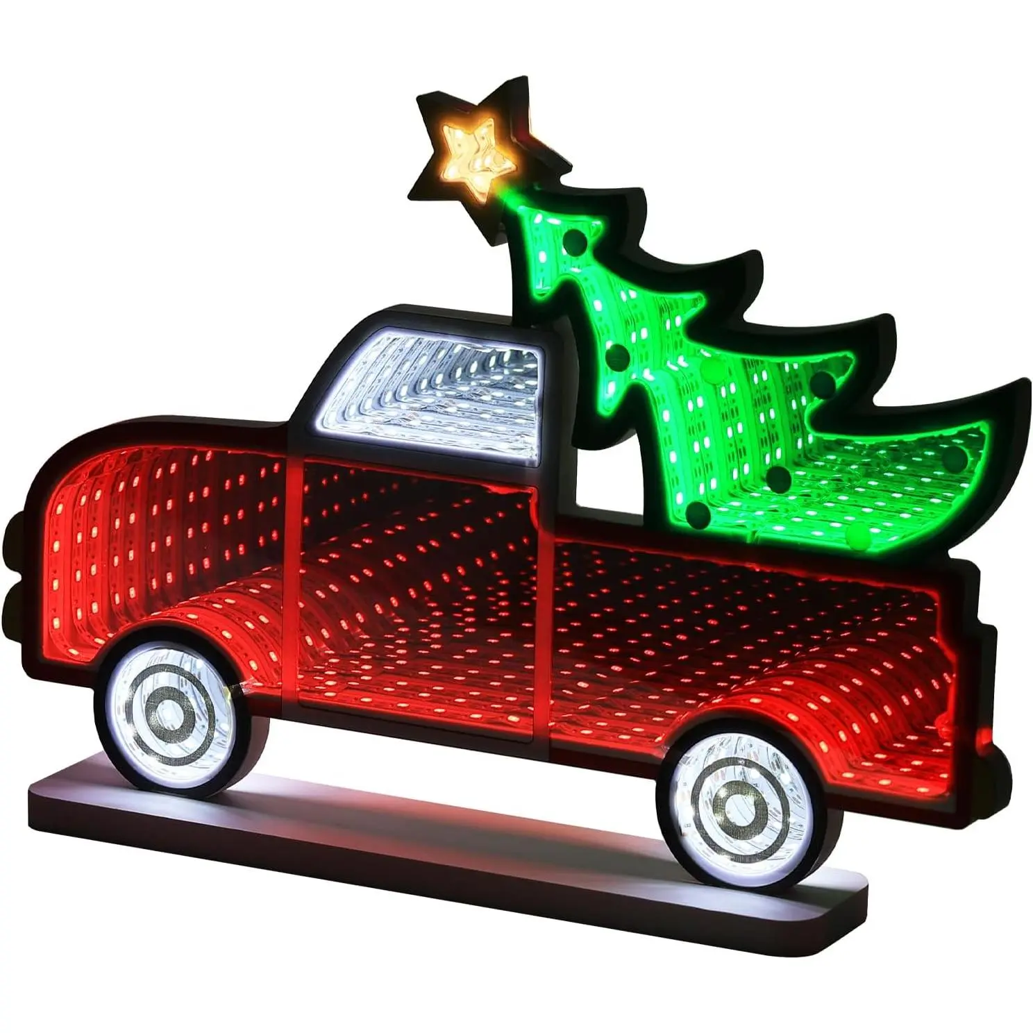 MEETYAMOR Classic 3D Magical Star Infinity Mirror Tunnel LED Decorative Light - USB-A Powered Glowing Color Changing Lighted Piece, High-Quality Craftsmanship Tabletop Centerpiece to Light Up Your Space, Holiday Gift for Enthusiasts, Decorative Lights, Gl