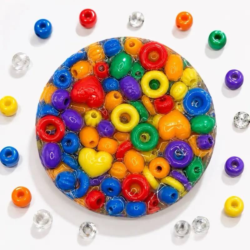 Jumbo  beads Remeltable Picky Pad with Reusable Tray for Anxiety ADHD Skin Picking Soft Soothing Texture Microwavable Unisex Fidget Fun