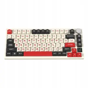 AJAZZ AK820PRO Wireless Keyboard, 3-mode Mechanical Keyboard, Full-key Hot-swappable Gasket Structure RGB PBT Keycap Keyboard for Gaming Office, Mechanical Backlit Keyboard