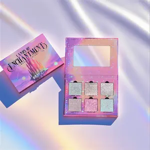 Lands Of Enchantment Highlighter Palette - Lemurian Dreams 6-Pan Radiant Palette with Crystalline Glow Starborn Aurallight Lunar Dream Lemurian Light Sea of Dreams