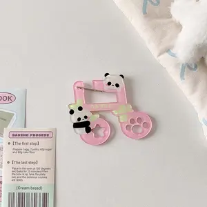 INS Acrylic Carabiner Bag Charms Cartoon Pendant Buckle Backpack Hanging Pendant Gifts