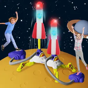 Stomp Rocket Light-Up Rocket Launcher for Kids - Fun Outdoor Toy, Shoots 100ft, Dual/Single Pads, Glow-in-the-Dark Foam Rockets, Perfect Gift Ages 2+ Holiday Essential