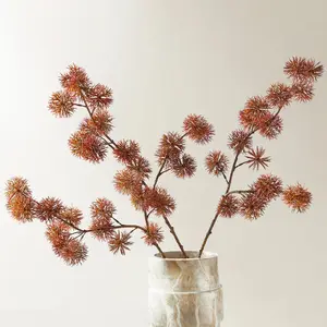 Z Gallerie 27" Fall Thistle Faux Plastic Plants - Set of 3, Minimalist Styling Fall Decor, Decorative Centerpieces, Wreath Ornaments for Home Decor