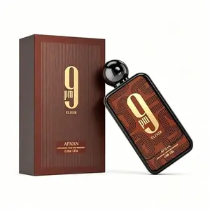 Afnan 9 PM Elixir Men’s EDP Perfume, Warm Gourmand Woody Spicy Masculine Cologne