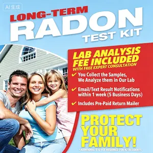 Long Term Radon Test Kit EPA Approved Alpha Track Technology - Easy to Use Radon Gas Detector - Includes Lab Fee Analysis - Home Radon Testing for 90+ Days - Accurate Air Quality Monitor