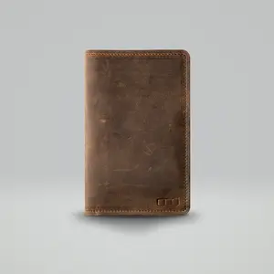Leather Protective Cover - Premium Genuine Leather Notebook Cover with Inner Pockets & Business Card Slot - Stylish & Durable for 3.5" x 5.5" Notebooks