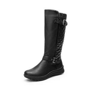 DREAM PAIRS Women's Faux Fur Knee-High Round Toe Shoe - Fall Winter Footwear for Women's Boots