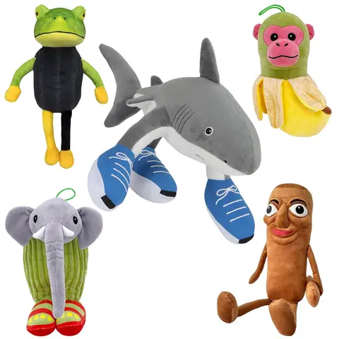 Unisex Italian Meme Brainrot Merge Stuffed Animal - Soft Cotton Plush, Animal Comics Themed Toy with Tung Tung Humor, Sahur, Tralala, LiriLi, Larlla, Boneca, Ambalamu, Shimpanzinni, Bananini for Cozy Cuddles, Plush For Cozy Cuddles