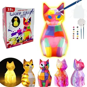 DIY Paint Your Own Lamp Kit – Arts & Crafts Painting Kit for Kids Ages 8‑12, Creative Art Supplies & Craft Set, Birthday Easter Holiday Gift Activity